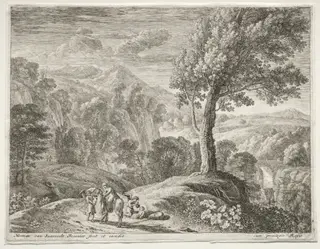 The Large Tree and the Cascade, by Herman van Swanevelt, 1653