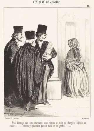 Quel dommage que cette charmante... femme..., by Honoré Daumier, ink, 1846