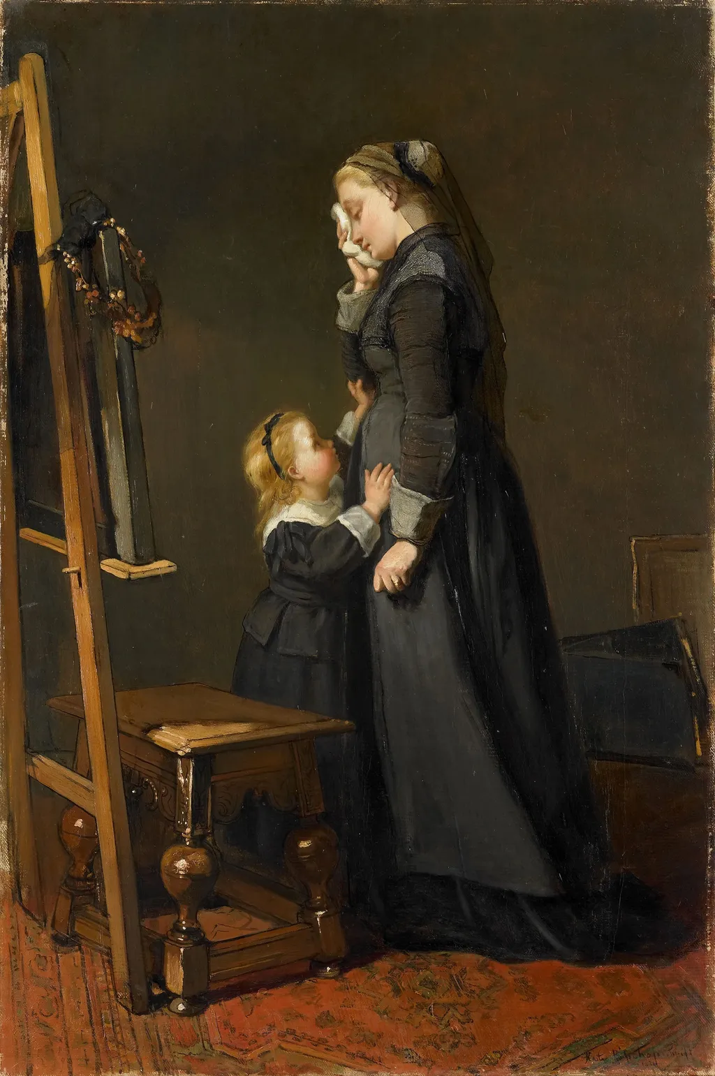 The Widow of a Painter, by Kate Bisschop-Swift, oil, 1870