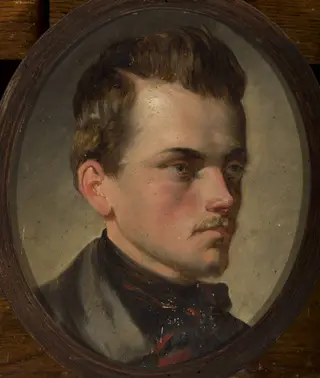 Portrait of a man, by Kazimierz Mordasewicz, oil, 1900