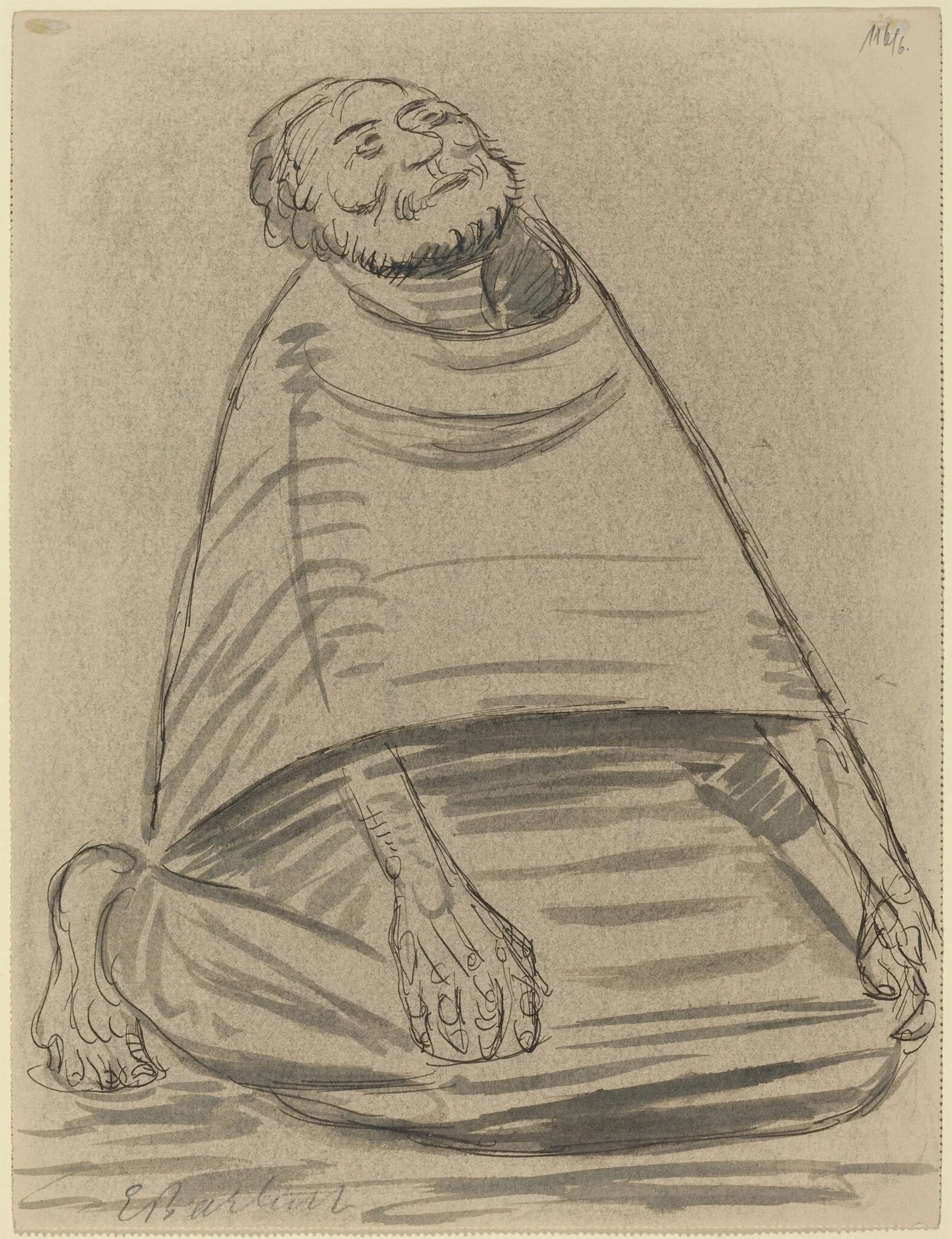 Man Kneeling, detail