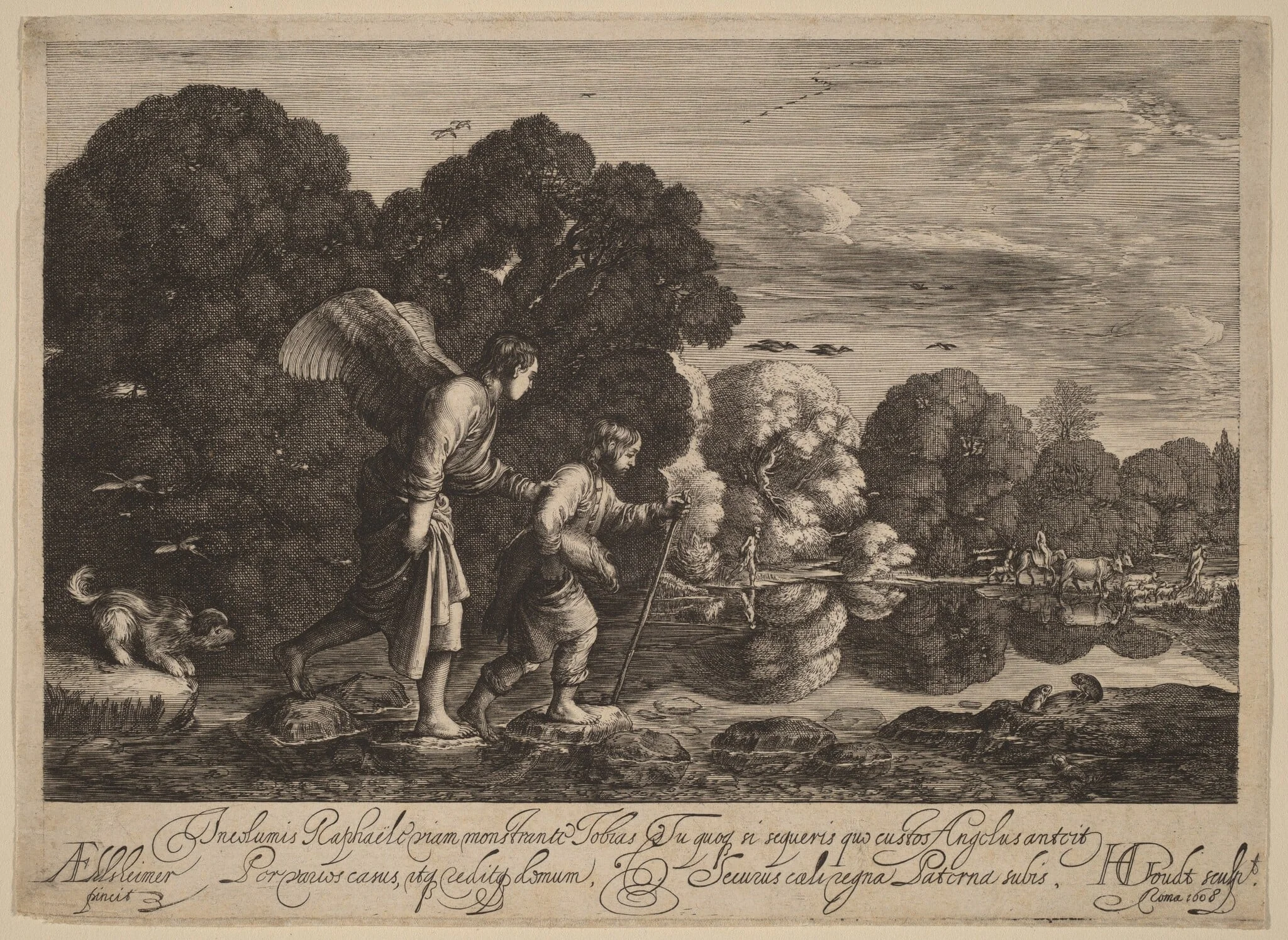 Tobias and the Angel (The Little Tobias), detail