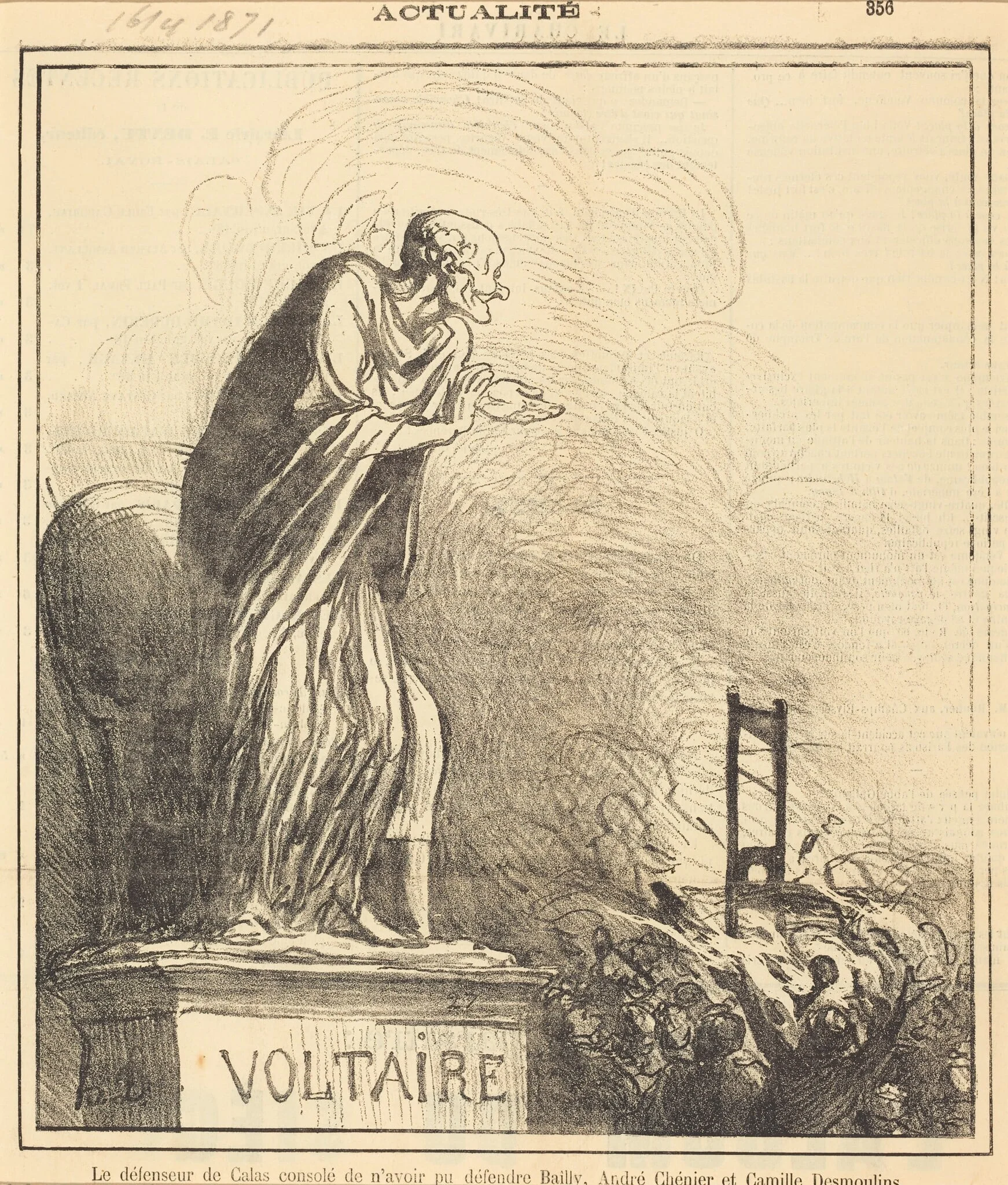 Le défenseur de Calas consolé..., detail