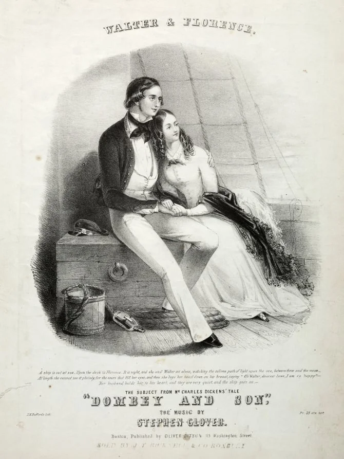 Walter and Florence - Sheet Music Cover, detail