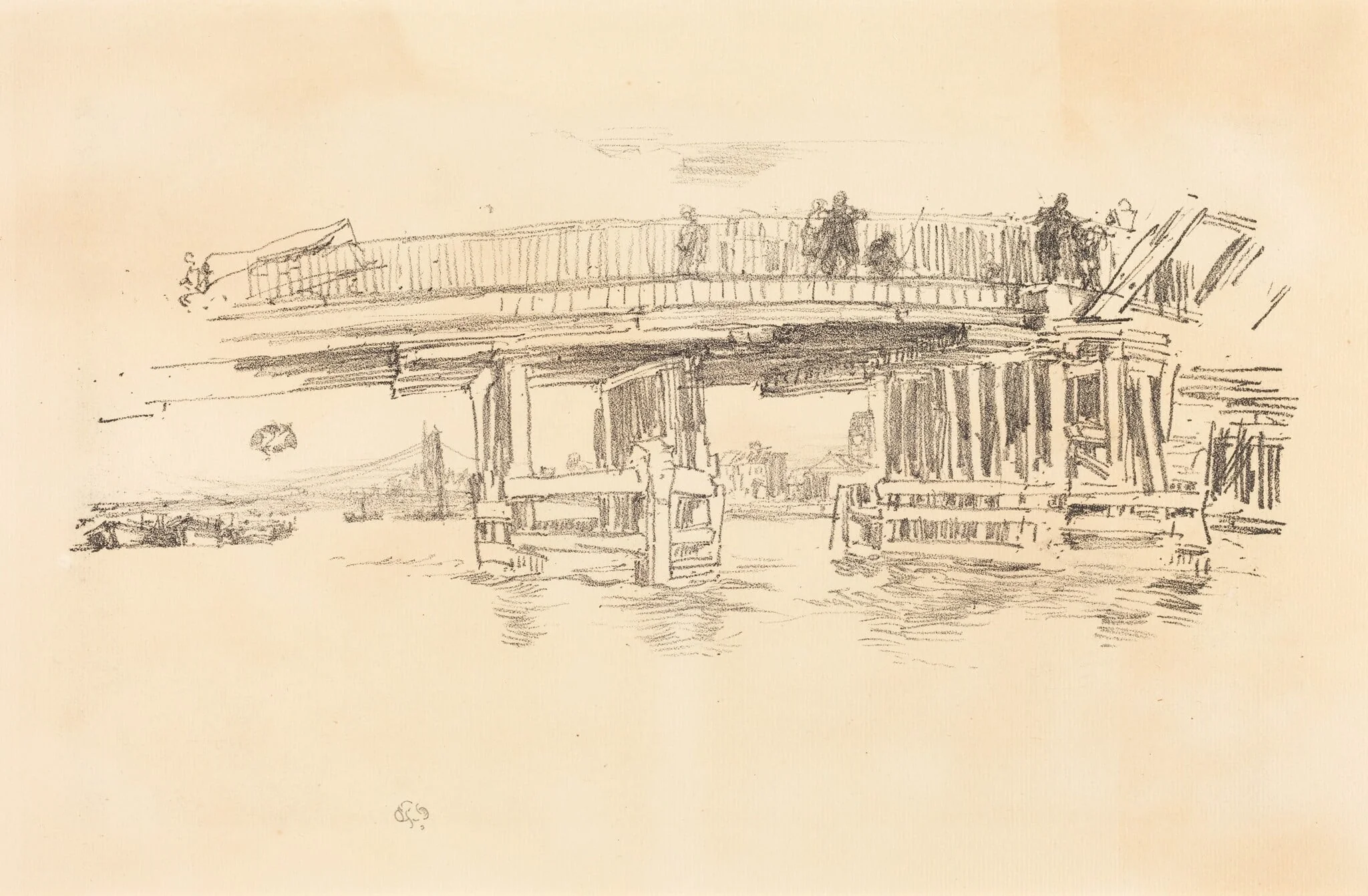 Old Battersea Bridge, detail