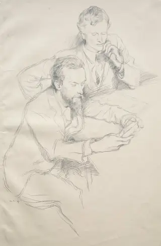 Ricketts and Shannon, by William Rothenstein, 1897