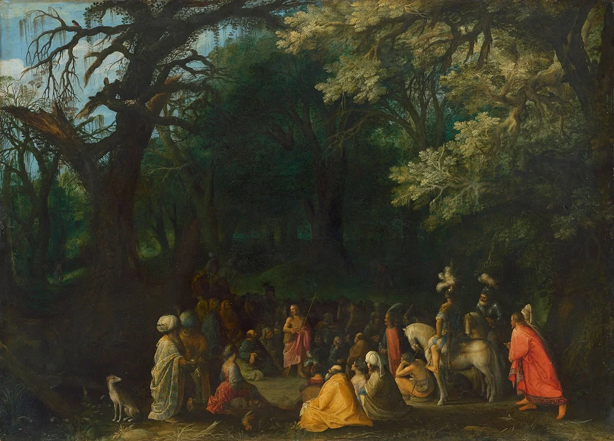Preaching of John the Baptist, detail