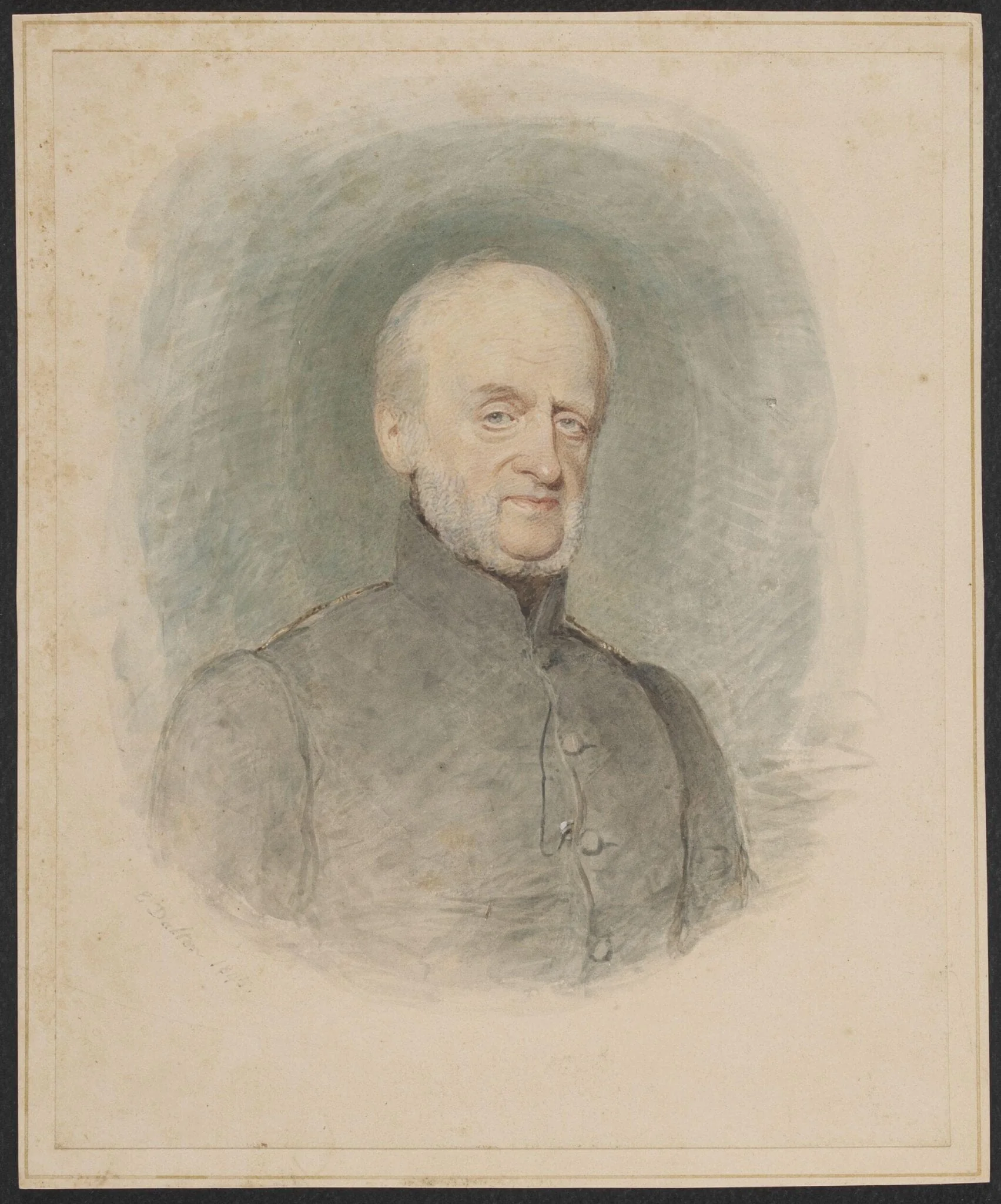 Portrait of Captain Henry Robert Cole, detail