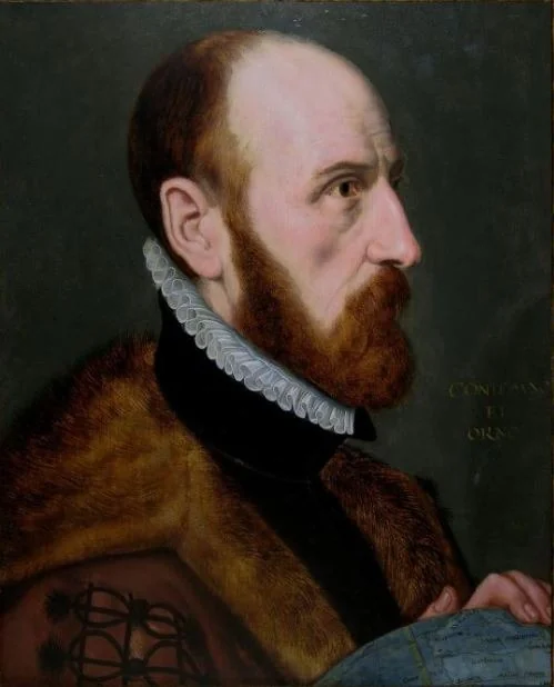 Portrait of Abraham Ortelius, detail
