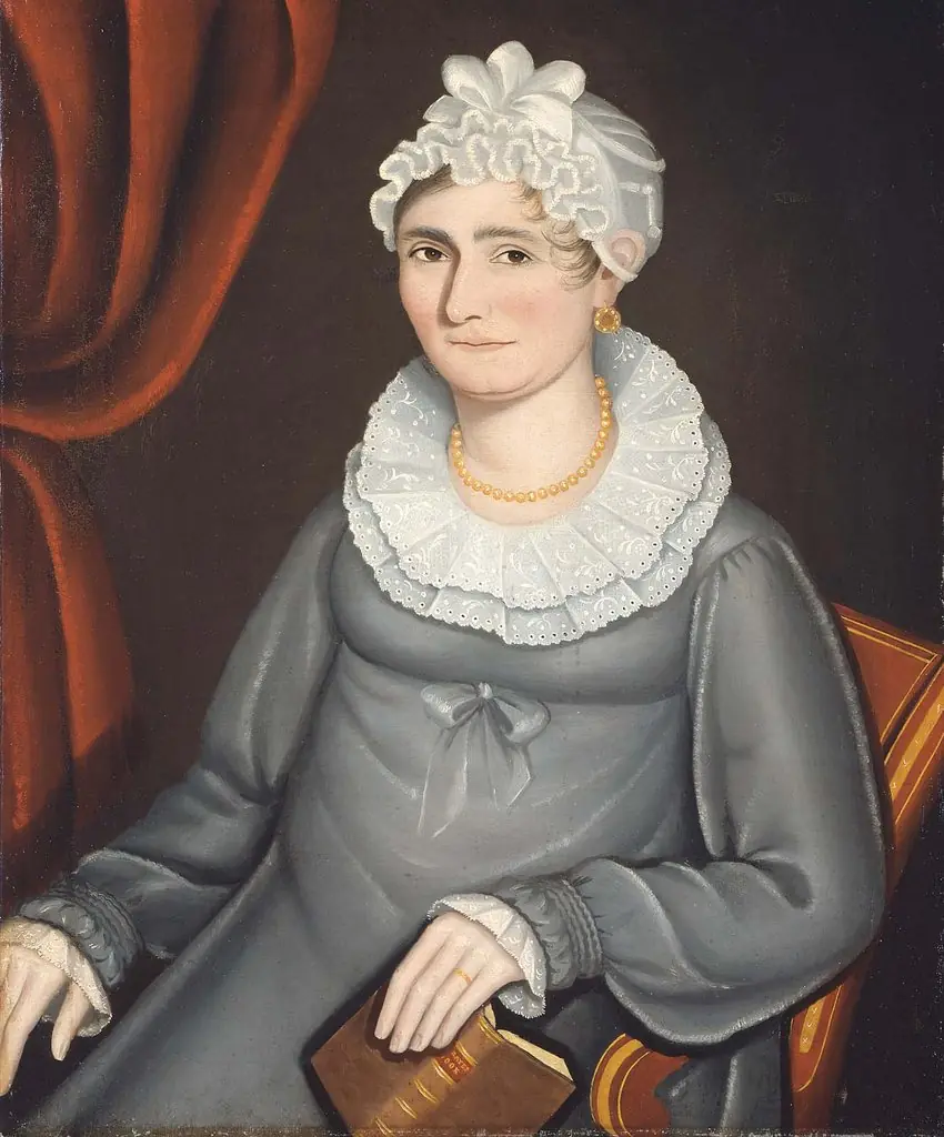 Jane Daney Smith, by Ammi Phillips, oil, 1820