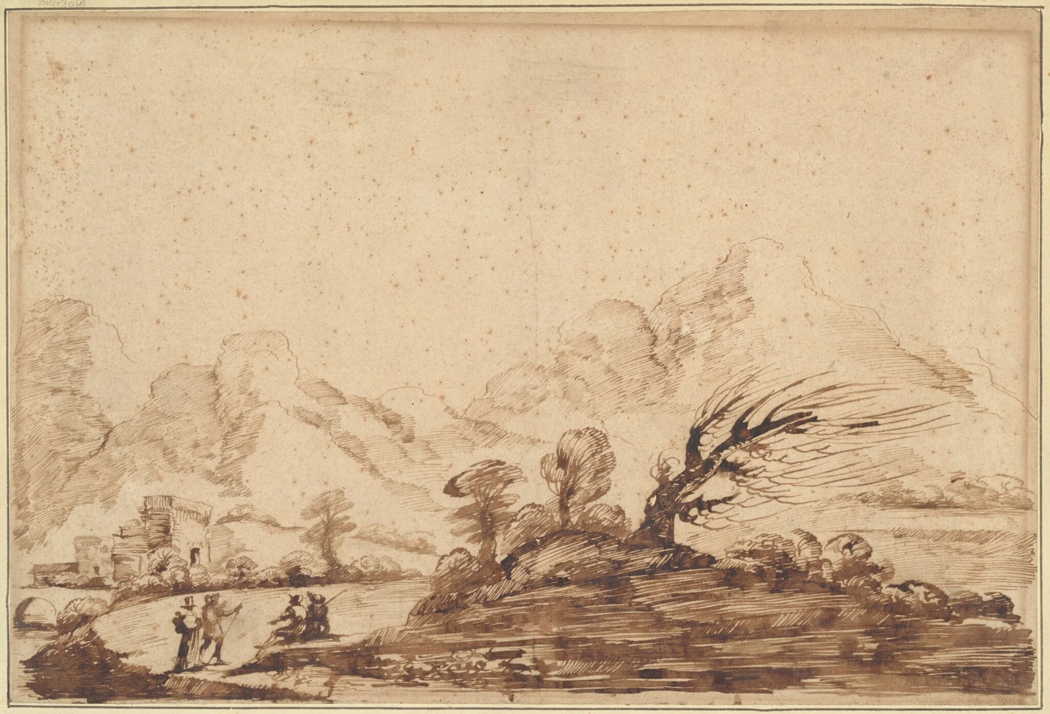 Landscape with Figures, detail