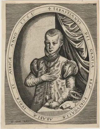 Sebastian, King of Portugal, by Hieronymus Cock, ink, 1540