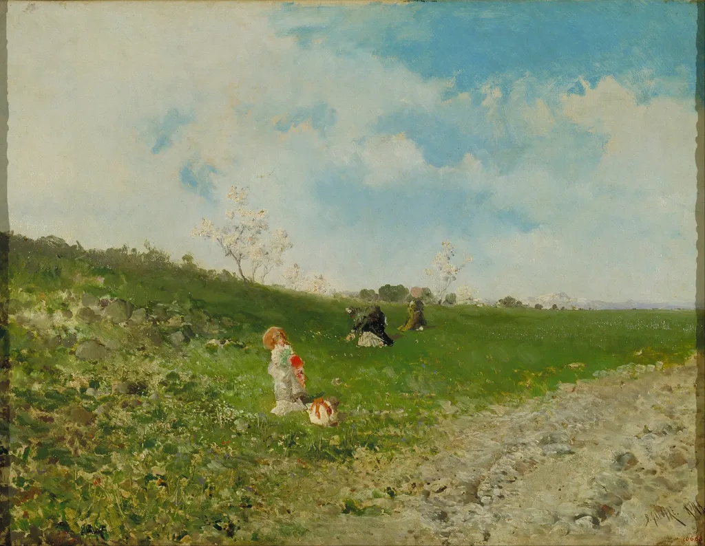 Springtime in Rome, by Baldomero Galofre Jiménez, oil, 1890