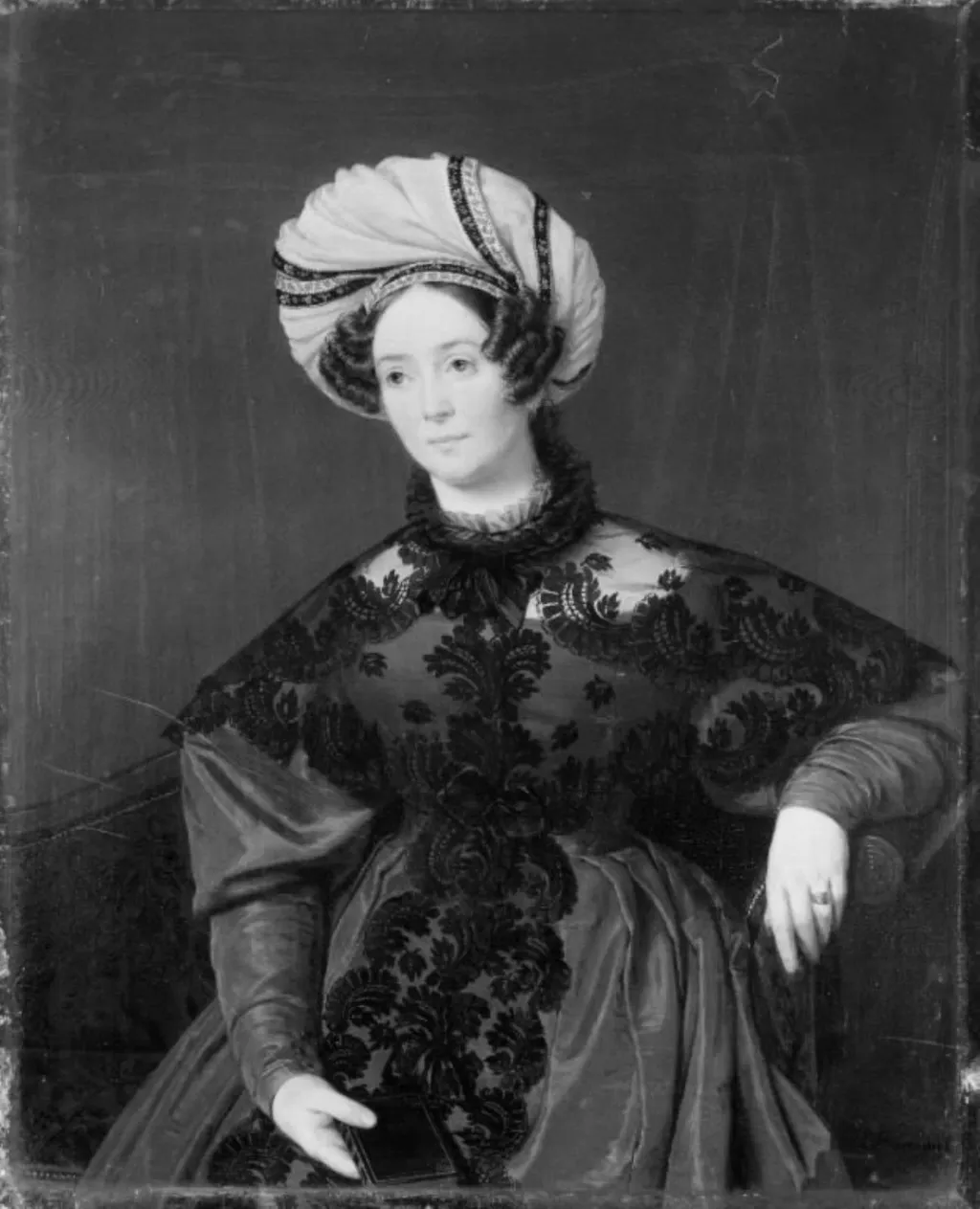 Konferensrådinde Marie Sophie Frølich, f. de Coninck, by Louis Aumont, oil, 1837
