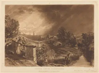 Watercress Gatherers, by Joseph Mallord William Turner, ink, 1819