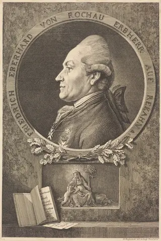 F.E. von Rochow, by Daniel Nikolaus Chodowiecki, ink, 1777