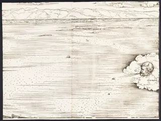 View of Venice [upper right block], by Jacopo de' Barbari, ink, 1500
