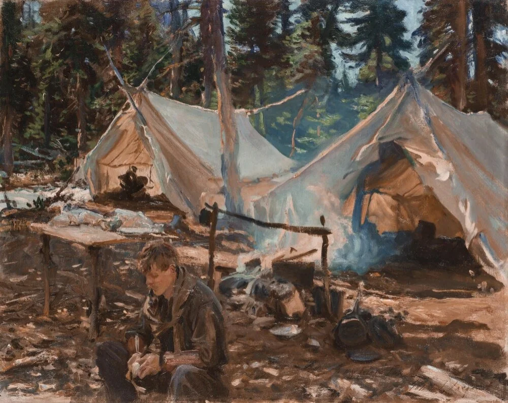 Tents at Lake O'Hara, detail
