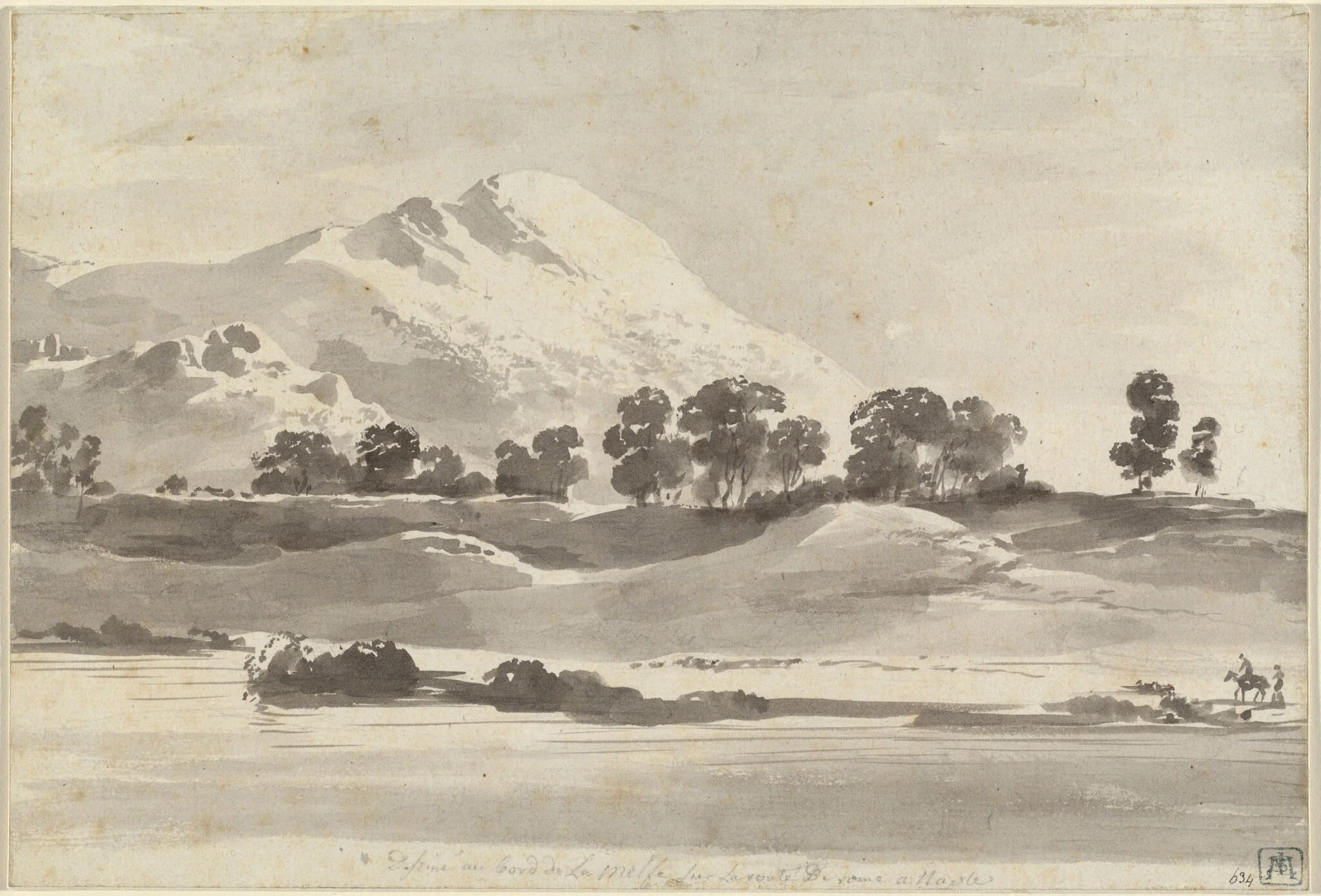 Mount Cairo from across the Melfa River, detail