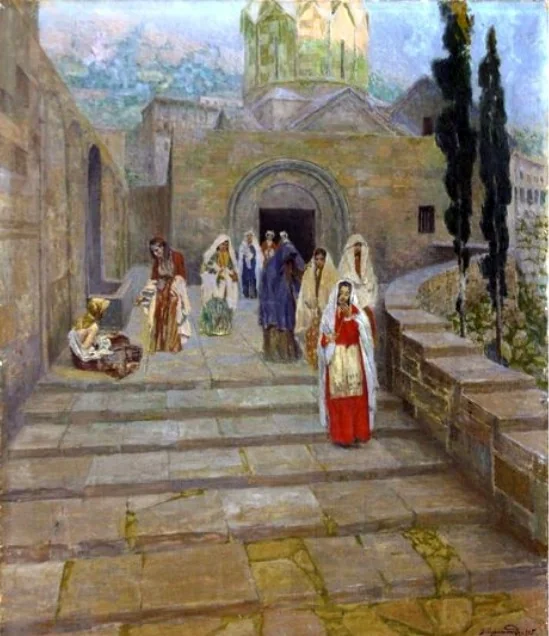 Women Leaving the Church at Ani, detail