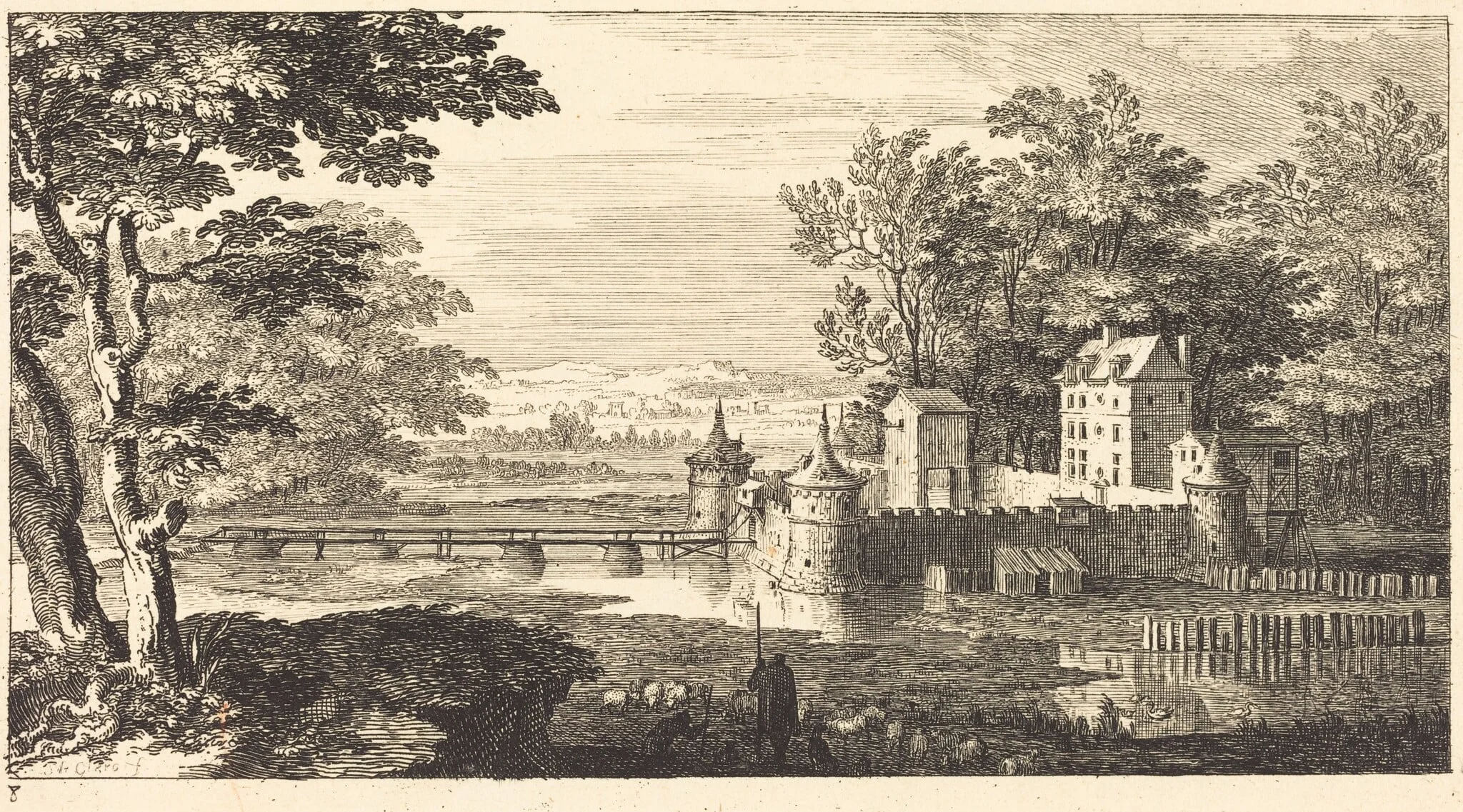 Landscape with Chateau, detail