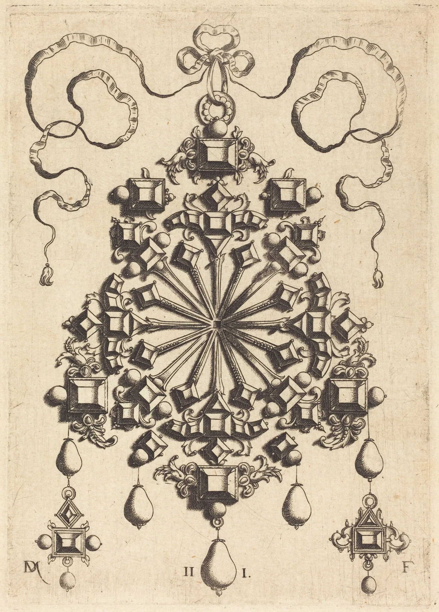Large Pendant with Star at Centre, detail