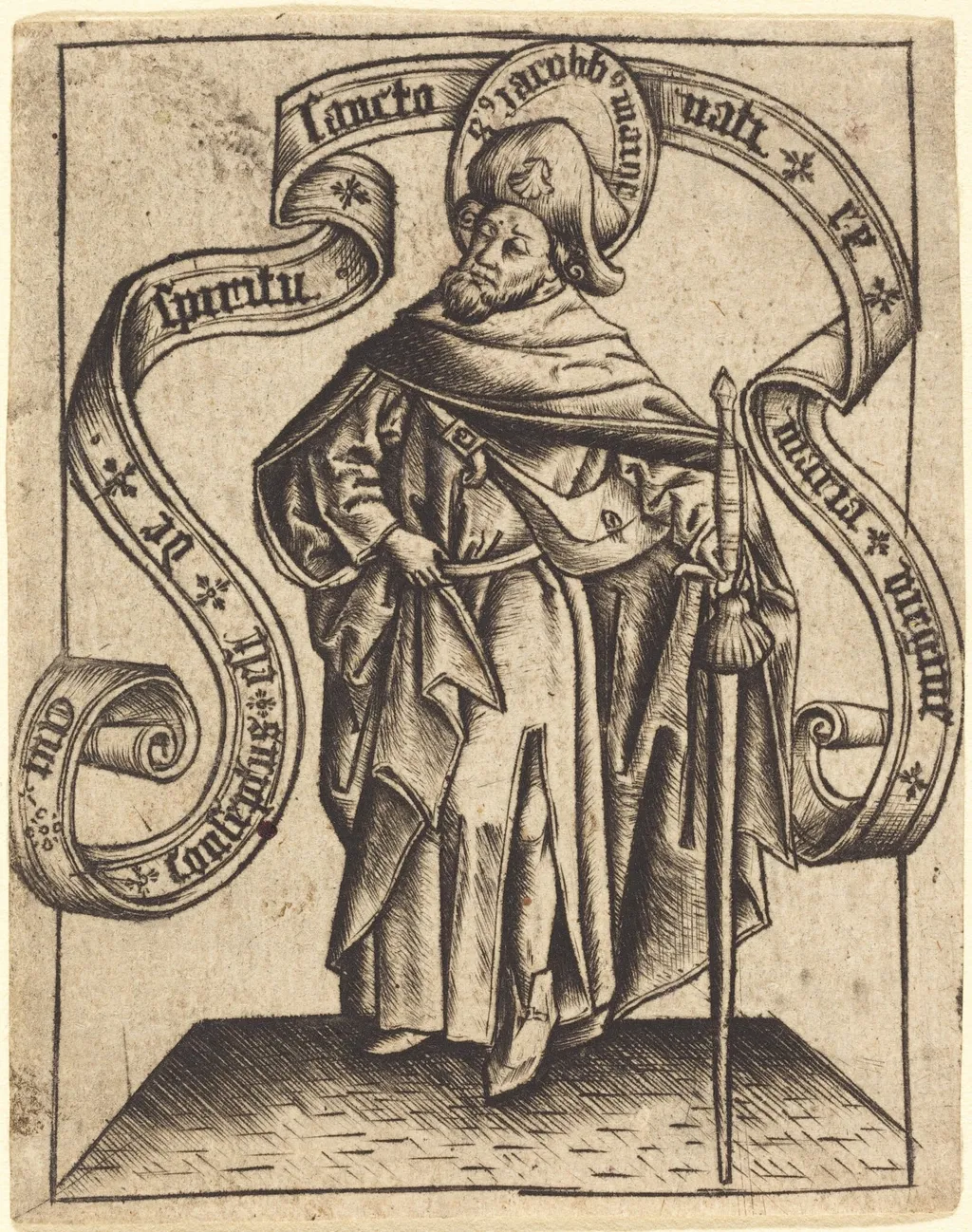 Saint James the Greater, by Master of the Berlin Passion, ink, 1465