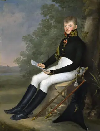 Portrait of the Military Cartographer F.F.Schubert, by Jan Gładysz, oil, 1807