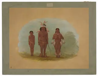 A Chetibo Family, by George Catlin, oil, 1862