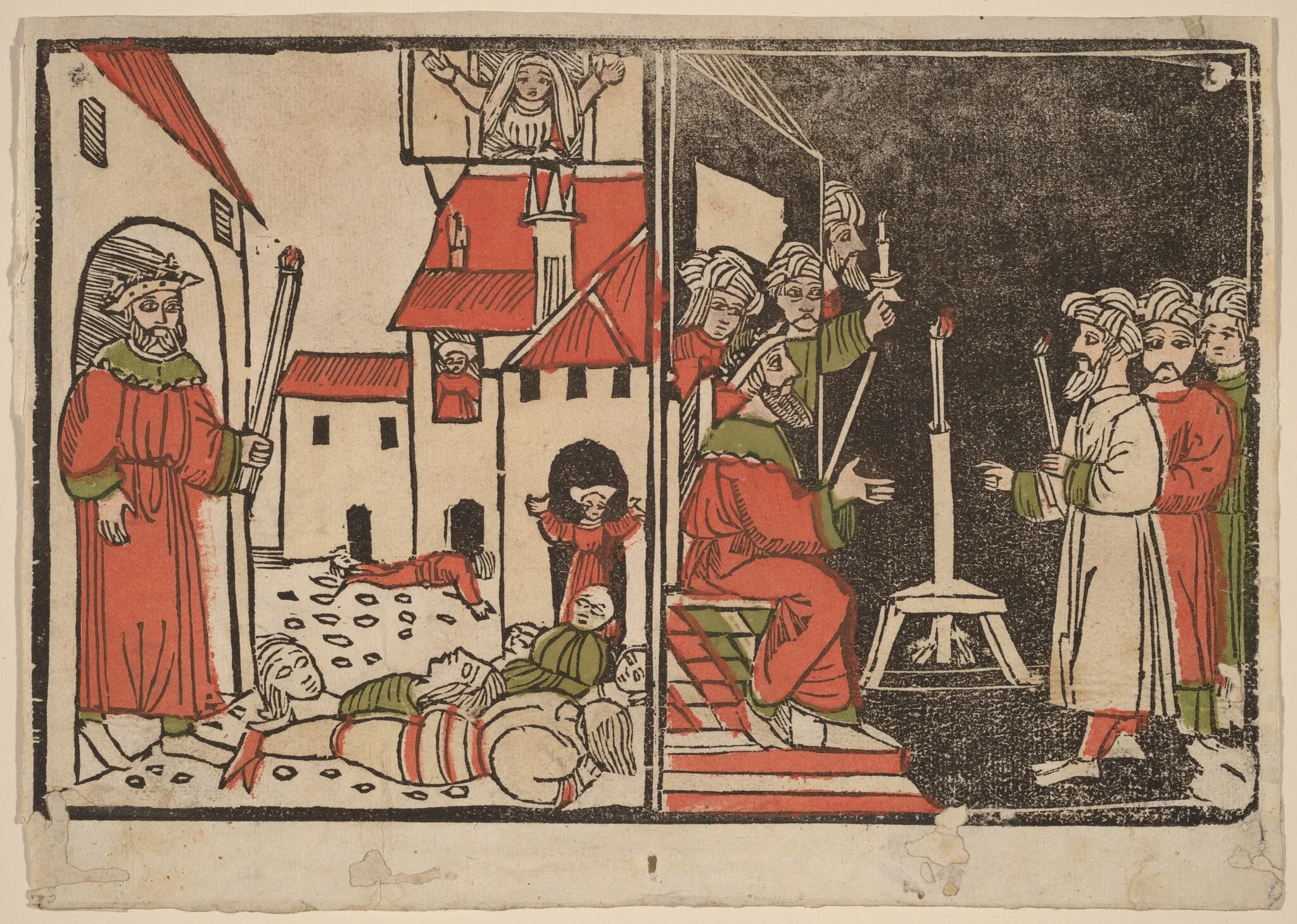 Massacre of the Firstborn and Egyptian Darkness, detail