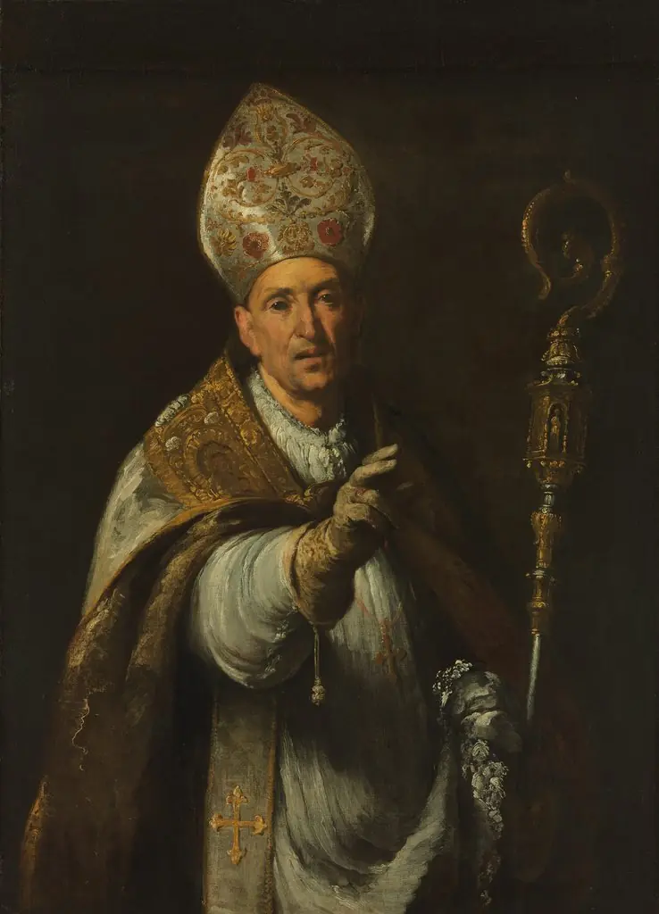 St. Gerardo Sagredo, Bishop of Csanád, by Bernardo Strozzi, oil, 1630