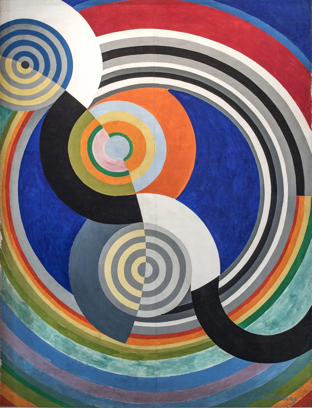 Rythme n°2, décoration pour le salon des Tuileries, by Robert Delaunay, oil, 1938