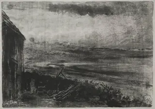 Fisherman's thatched cottage, by Félix-Hilaire Buhot, 1895