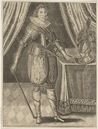 James, Second Marquis of Hamilton, by Martin Droeshout, ink, 1623