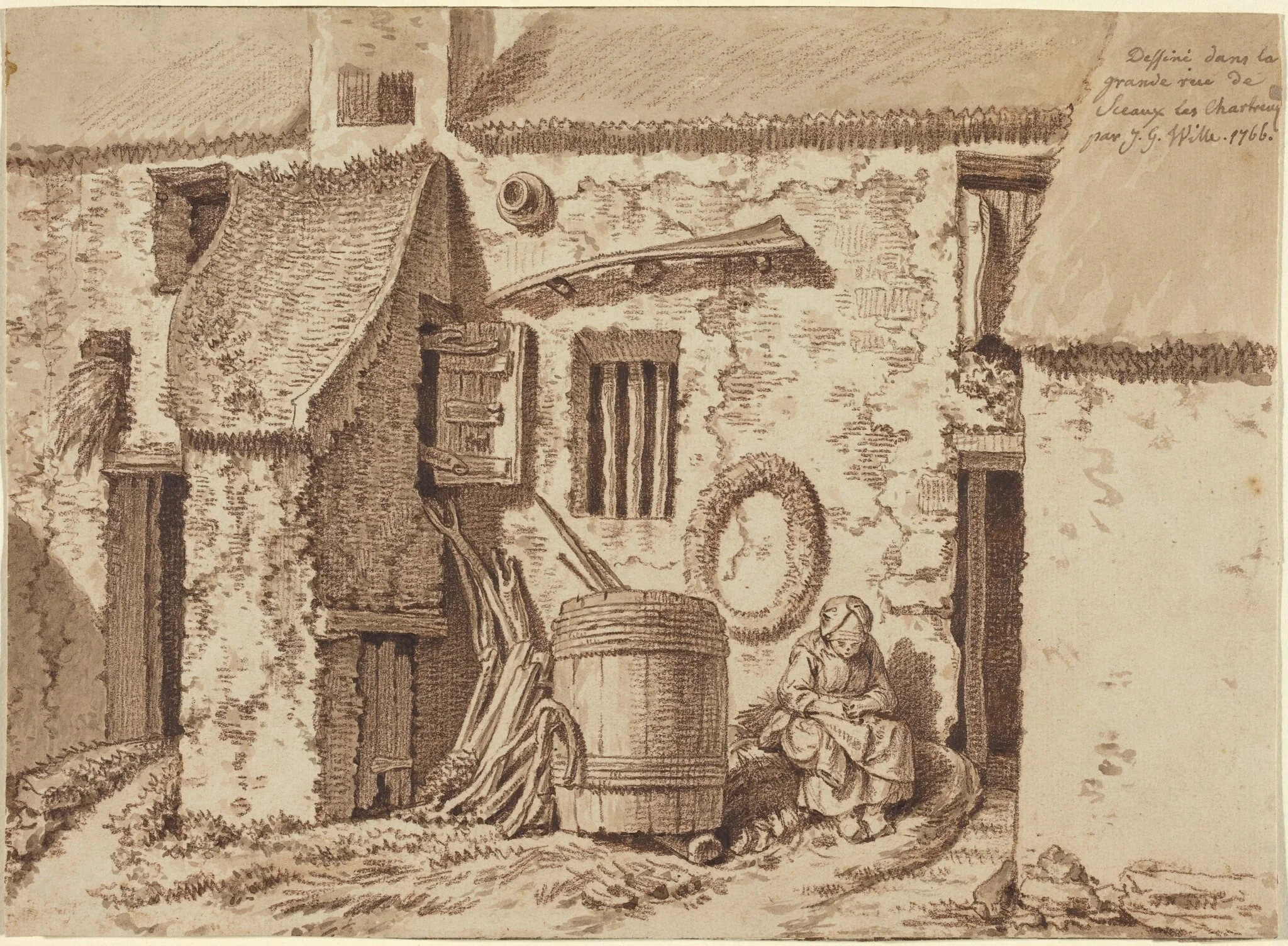 A Rustic House in the Grand Rue at Sceaux-Les-Chartreux, detail