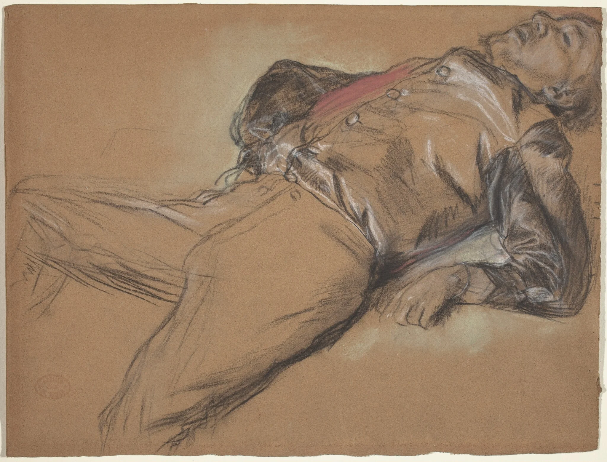 Fallen Jockey (study for "Scene from the Steeplechase: The Fallen Jockey"), detail