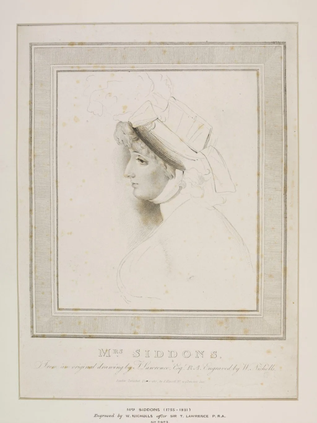 Mrs. Siddons, by W. Nicholls, 1812