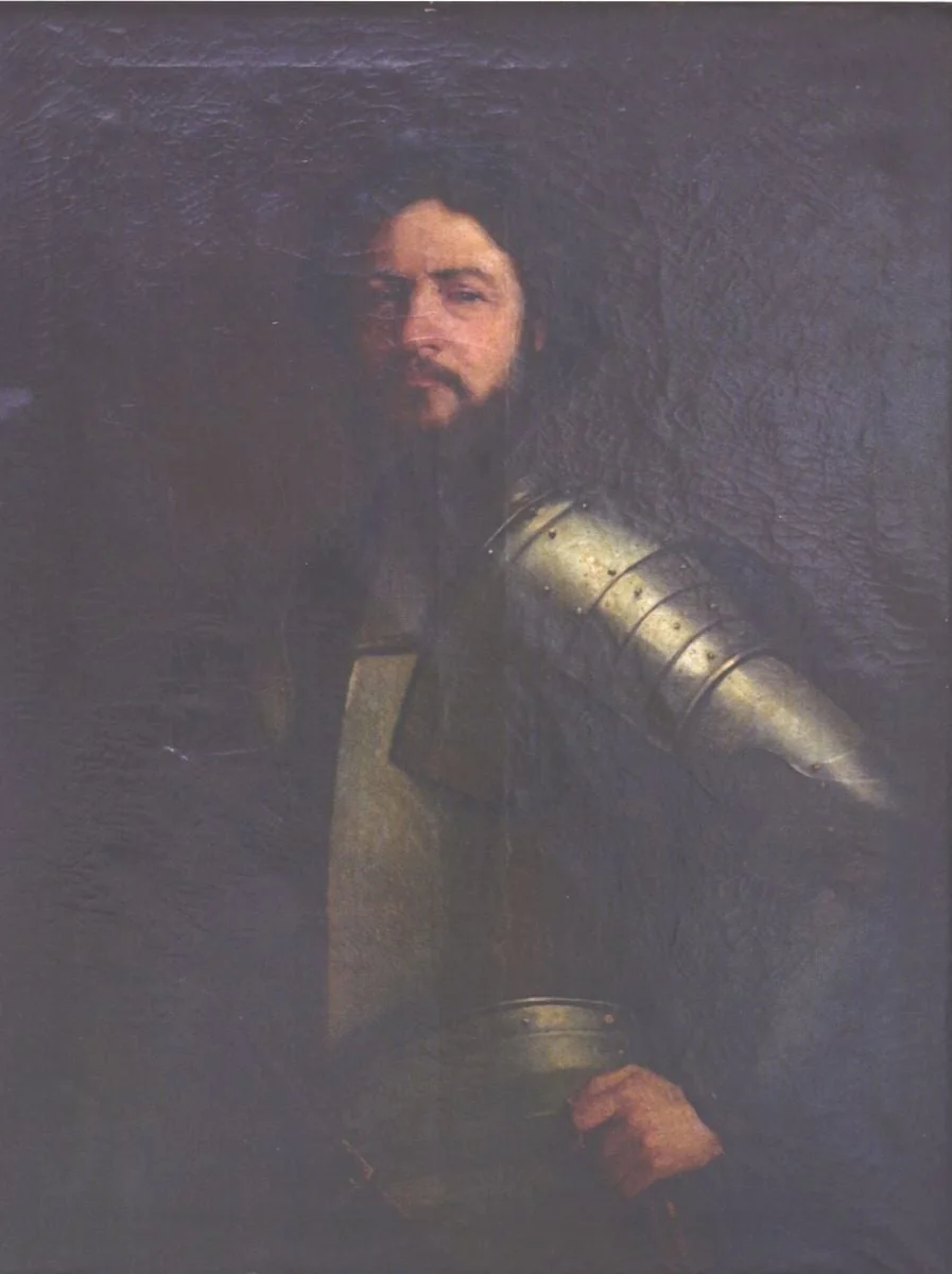 Cavaler în armură (Portret Ghica), detail