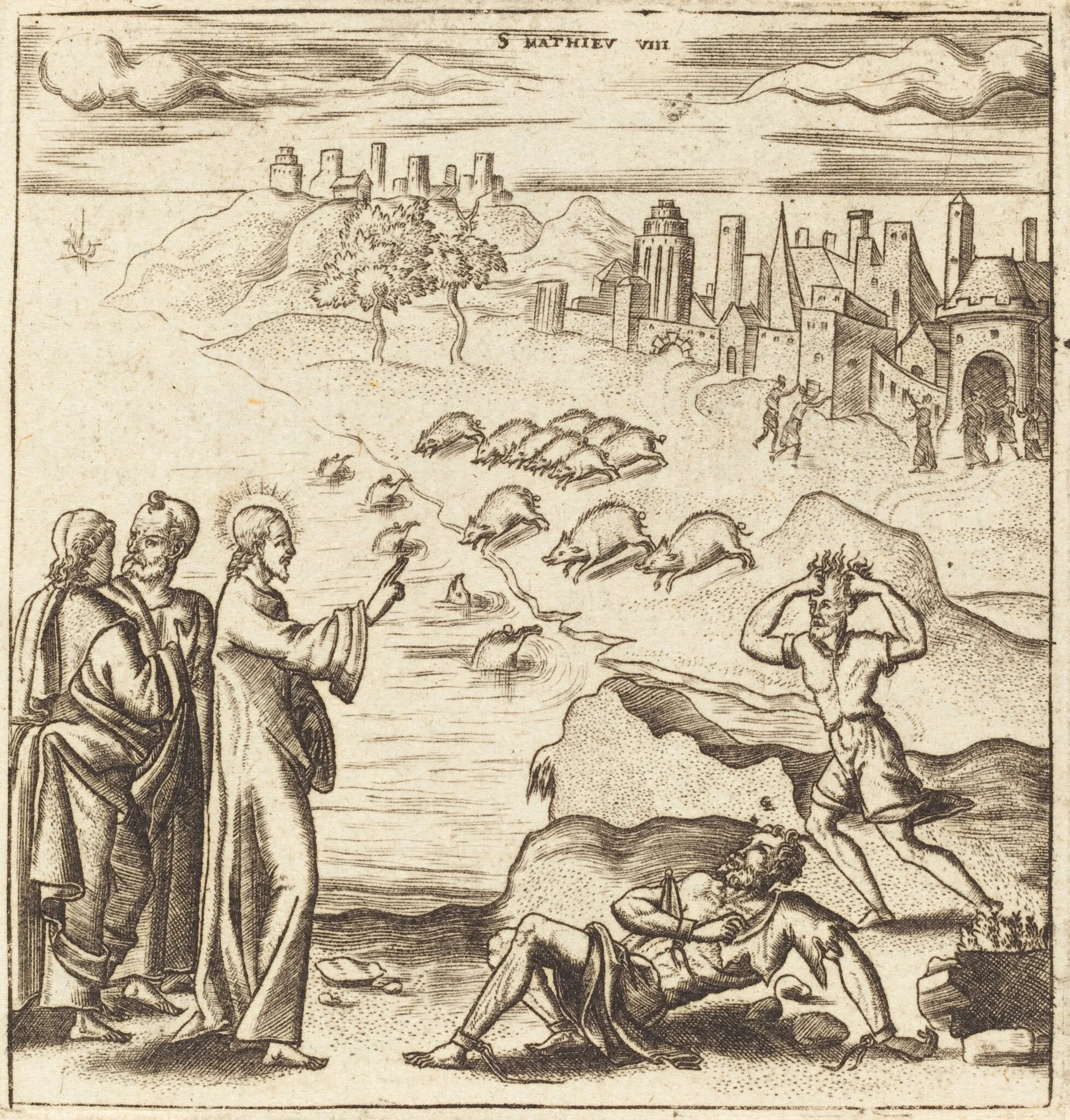 The Gadarene Demoniacs, detail