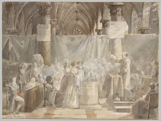 A Christening in Revolutionary France, by Jean-Baptiste Mallet, 1750