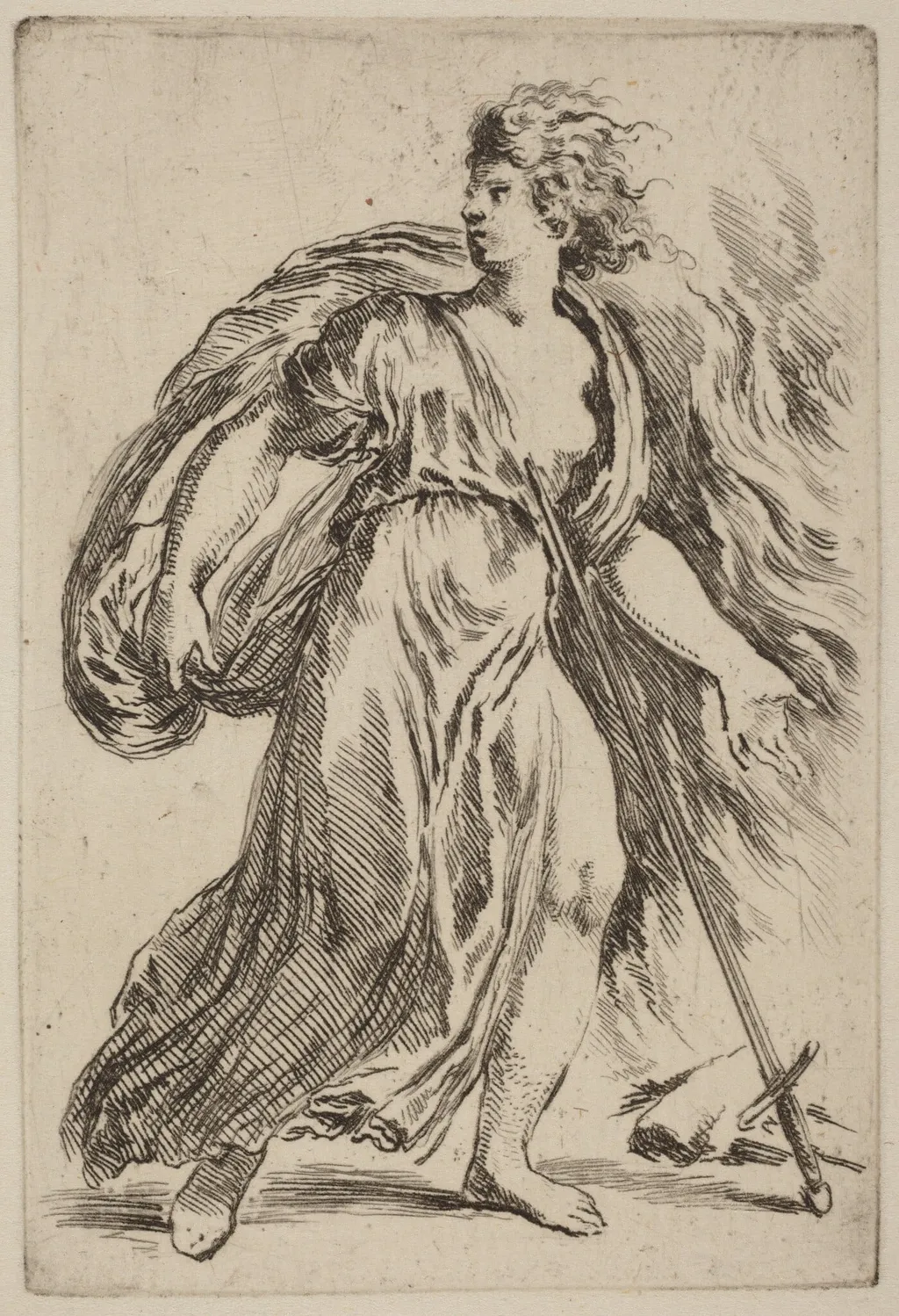 Suicide of Dido, by Stefano Della Bella, ink, 1637