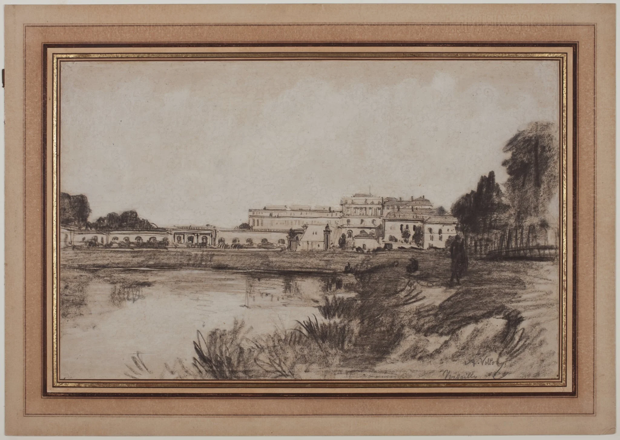 View of Versailles, detail