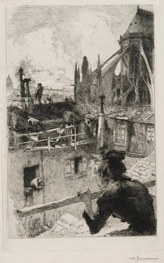 Sur les Toits pres Notre Dame, detail
