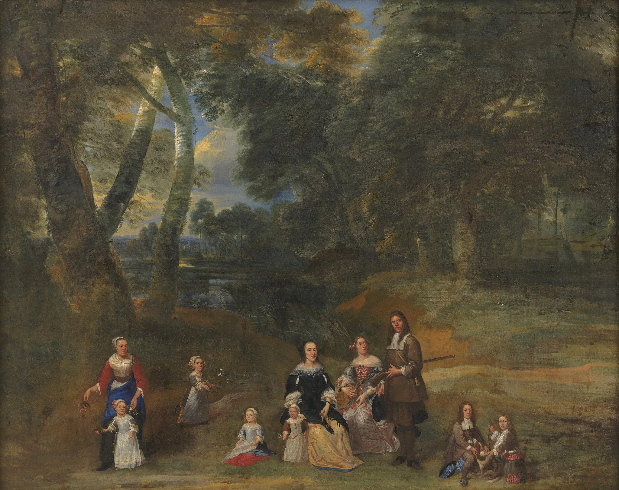 Family Group in a Landscape, detail