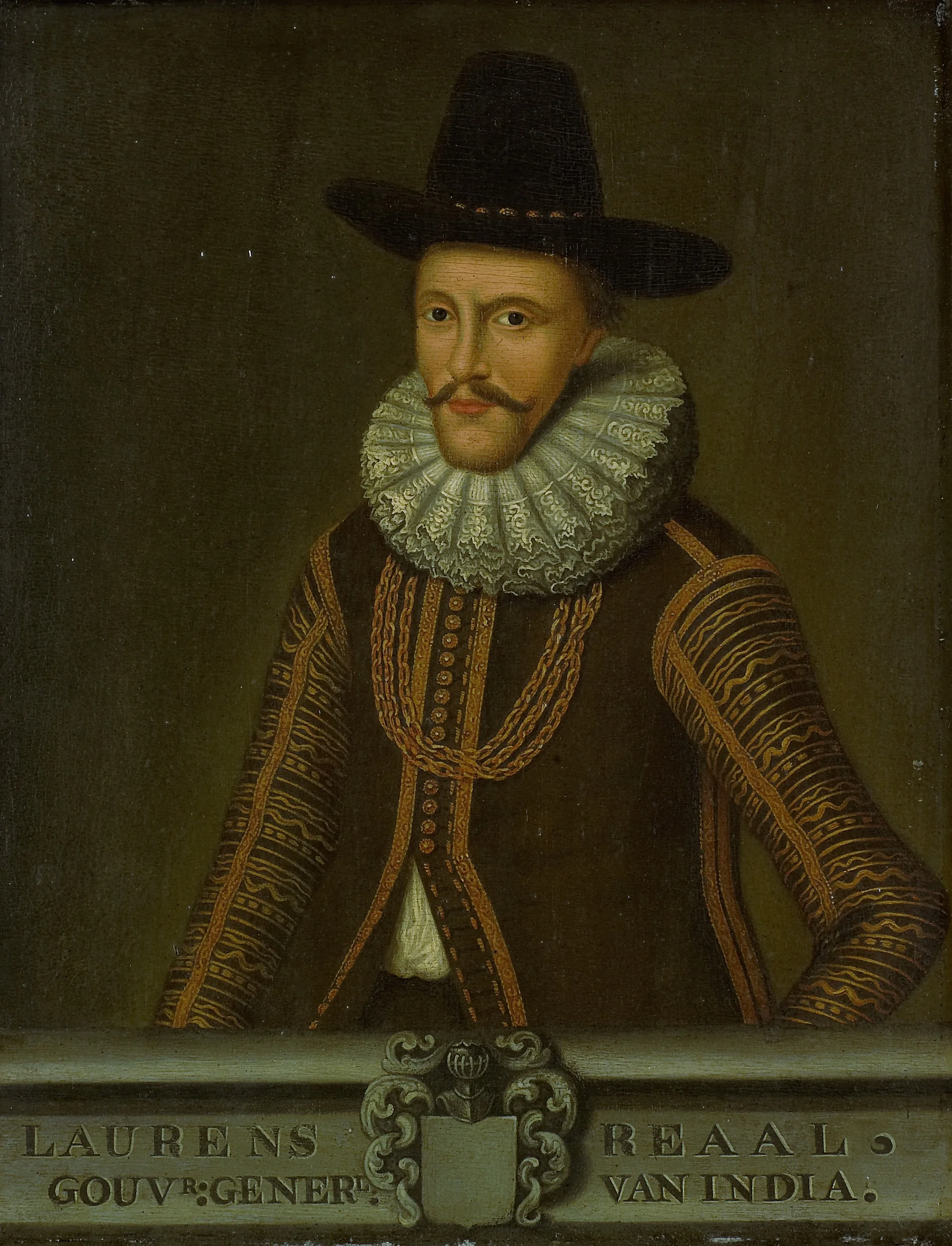 Portrait of Laurens Reael (1583-1637), detail