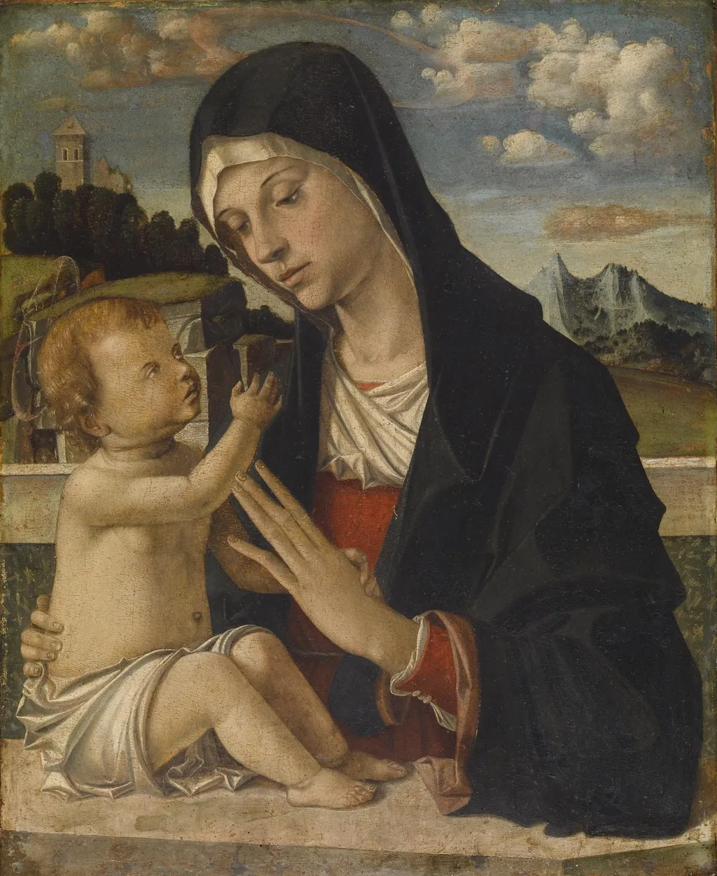 Madonna and Child, by Bartolomeo Montagna, oil, 1500