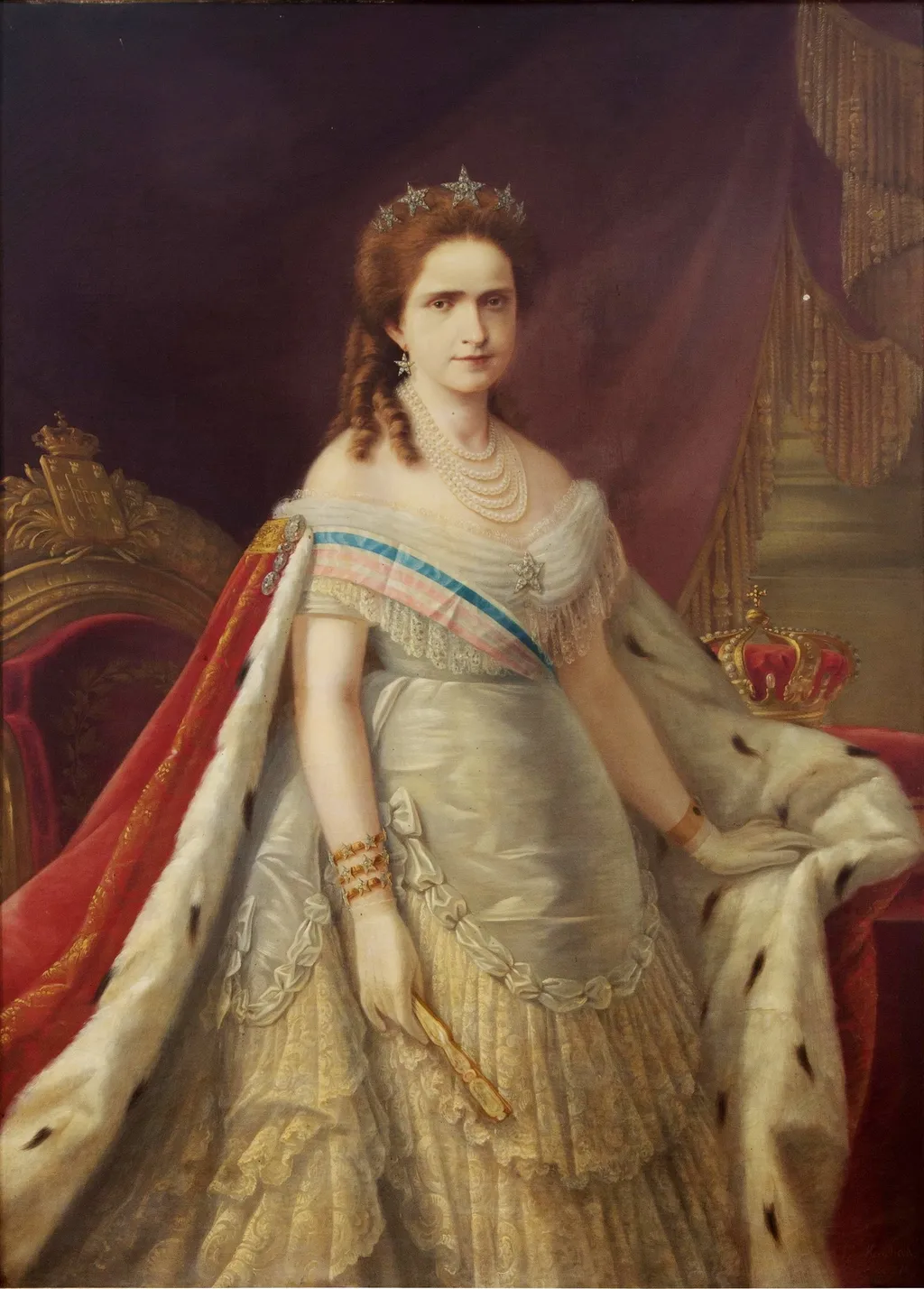 María Pía de Saboya reina de Portugal, by F. Machado, oil, 1871