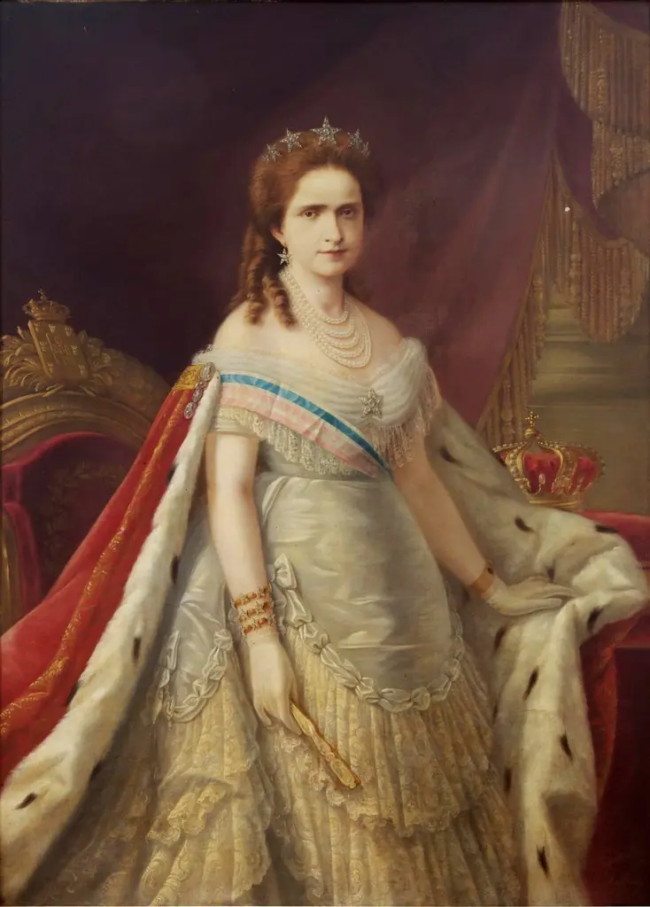 María Pía de Saboya reina de Portugal, by F. Machado, oil, 1871