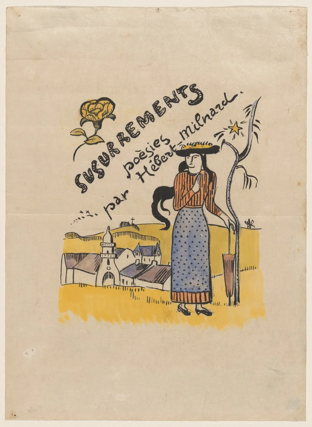Susurrements, poèsies par Hébert-Milnard, by Émile Bernard, ink, 1890