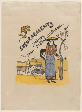 Susurrements, poèsies par Hébert-Milnard, by Émile Bernard, ink, 1890